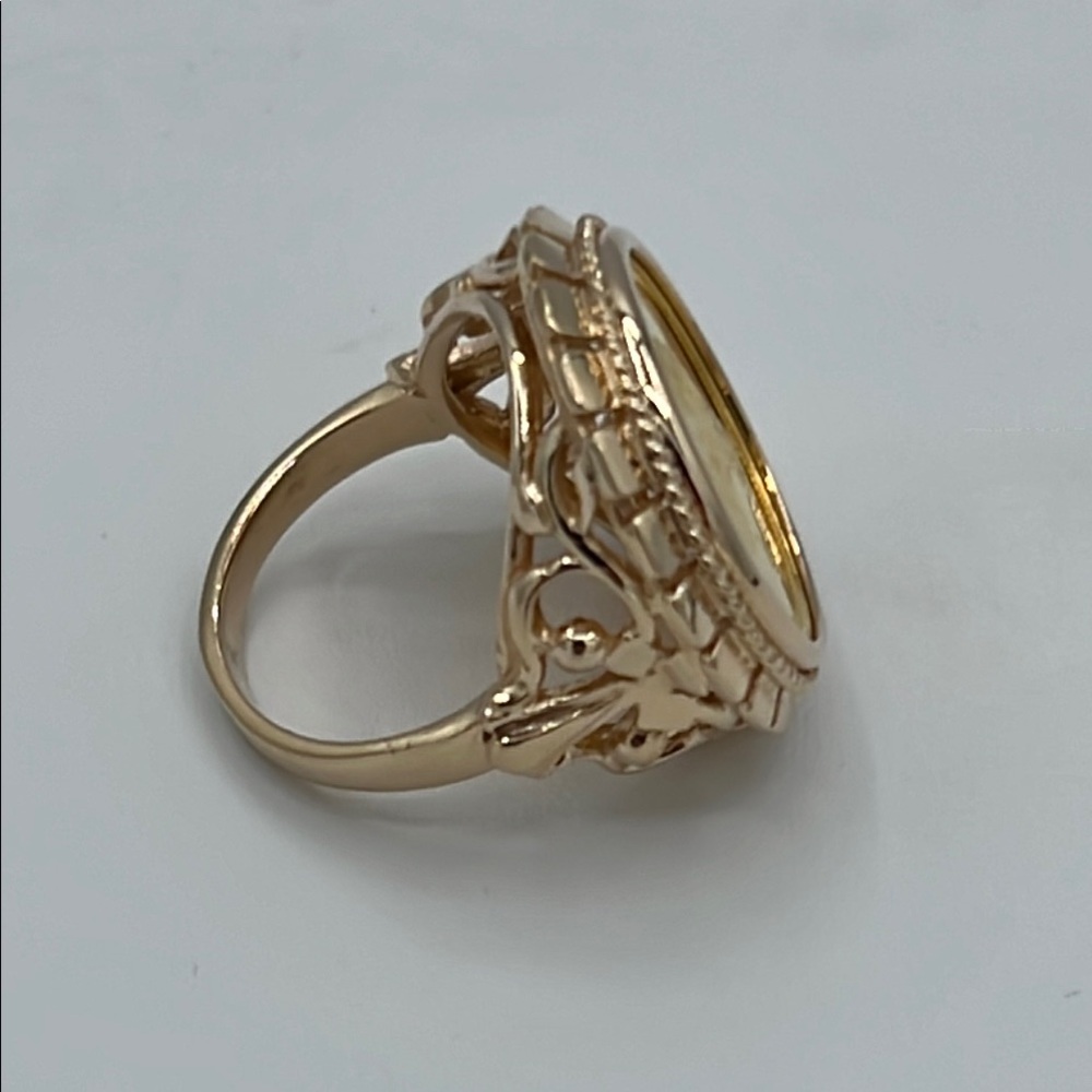 C146 1997 1/10 oz Yorkie .9999 Fine Gold Coin Ring – Set in Solid 14K sz 5.75 - Picture 3 of 12